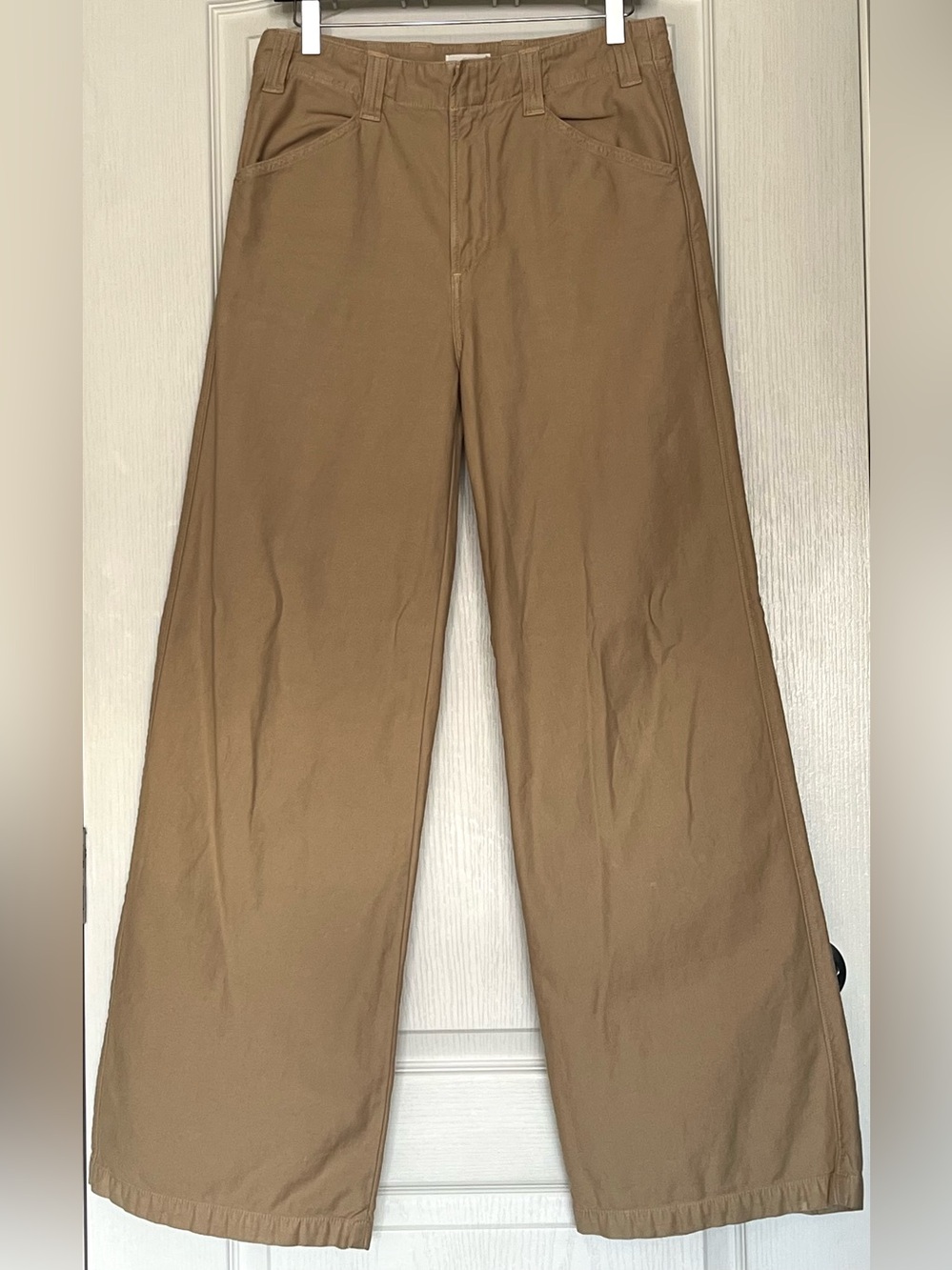 CITIZENS OF HUMANITY Paloma Utility Trouser Pants Women 26 Khaki Wide Leg Cotton